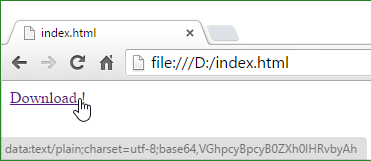 Link to the Data URI in Chrome